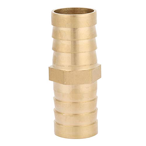 Brass Barb Reducer Tube Splicer Joiner Pipe Fitting Connector Adapter Full Solid Brass Construction High Pressure Resistance Chemical Pipe Fittings for Plumbing and Industrial (19-19mm)