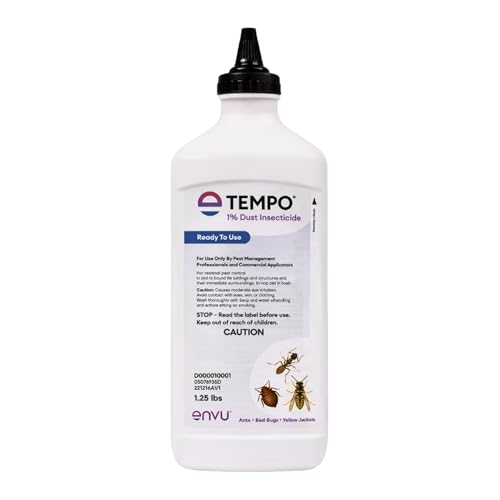 Tempo 1% Dust Insecticide 1.25 lbs | Ready-to-Use Cyfluthrin Bug Dust for Ants Spiders Roaches Bed Bugs and Stinging Insects | Crack and Crevice Pest Control