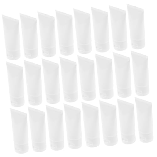 Healeved 50 Pezzi Bottiglie Viaggio Ricaricabili per Lozione e Detergente Tubetti Morbidi in Plastica per Cosmetici Contenitori Compatti e Sicuri per Skincare