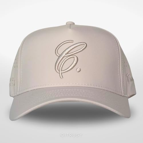 Image of CITRUSY Athletic Trucker Golf Hat | Performance Mens 5 Panel Cap | Cool Breathable Waterproof Workout Running Snapback