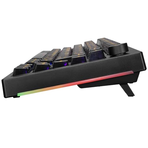 TECLADO AKKO CLEAR BLACK MODELO 5075S ABNT2 PRETO SWITCH CREAM BLUE V3 PRO