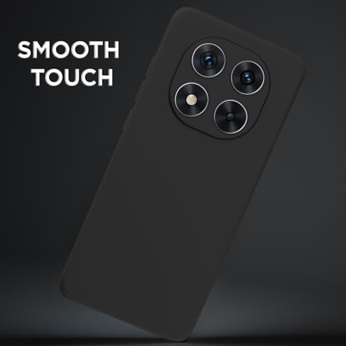 Image of Outlouders Back Cover for Redmi Note 14 Pro 5G | Camera Protection | Durable Soft Matte Silicone Bumper Case (Black)
