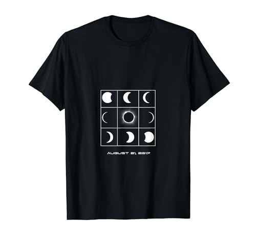 Total Solar Eclipse 2017 T-shirt Con Data Agosto 21 2017 Maglietta