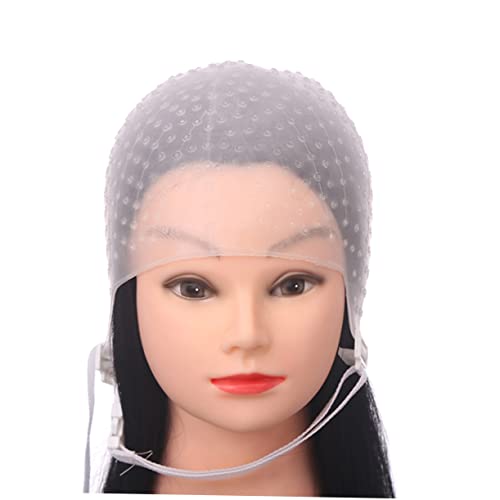 SOESFOUFU Silicone Hair Dye Hat Hair Highlights Cap for Coloring with Punching Circles for Natural Look Dye Cap for Salon