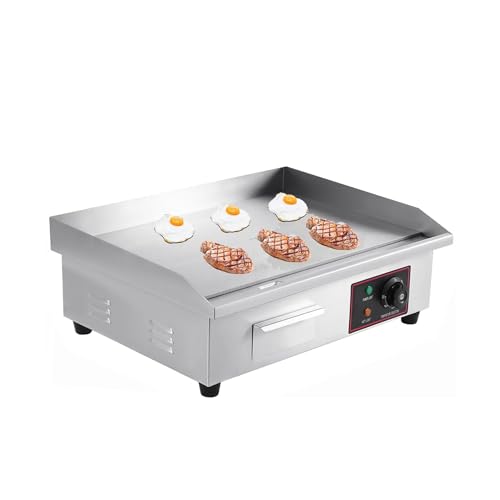 H-YEEU 3000 W - Plaque de cuisson électrique en acier inoxydable - 55 x 36 cm - Pour balcon et intérieur - 50 à 300 °C
