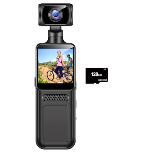 Pocket motion camera 2K pour cycliste et enregistreur de conduite de sécurité pour trajets à vélo