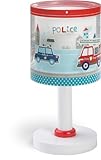 Dalber Kinder Tischlampe Nachttischlampe Nachtlicht Police Polizei Feuerwehr, 60611N, G4-4W LED - Glühbirne enthalten, Blau