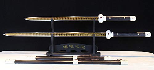 GLW Sword 1 Set Shord Han Jian Chinese Sword -Red Folded Steel Blade