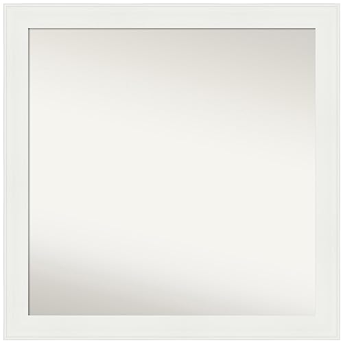 Amanti Art White Wall & Bathroom Mirror for Over Sink, 27x27 Small Mirror