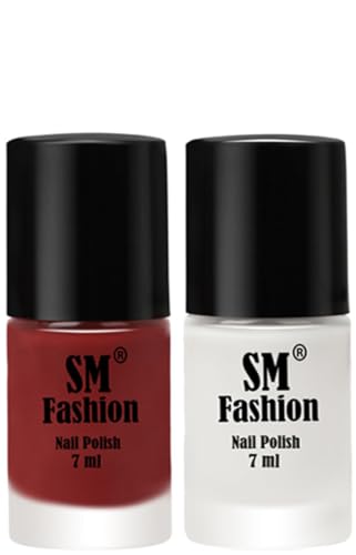 Image of Long Lasting Nail Polish | Nail Paint Combo 7 ml Each) - Set of 2 Jam-White