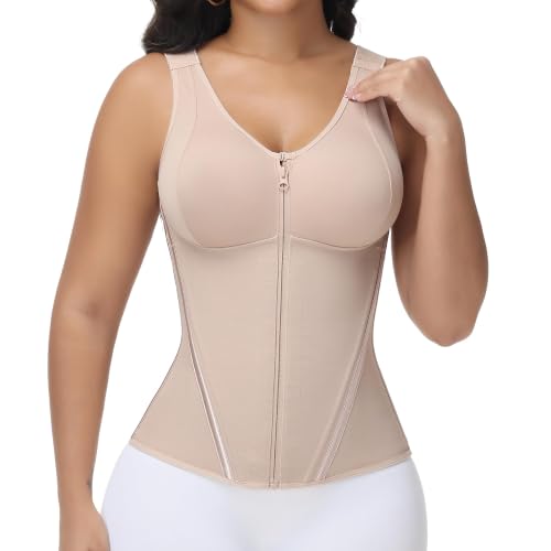 Image of SHAPSHE Corset Waist Trainer Vest for Women Tummy Control Faja with Bra