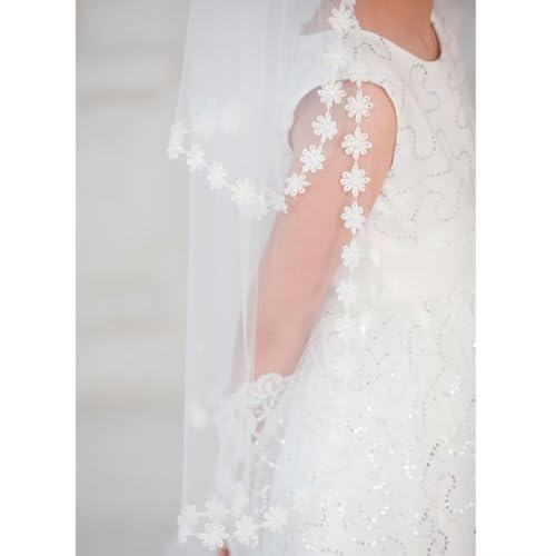 Girls First Communion Veils Church Veil Catholic Chapel Mass Head Coverings Kids First Holy Communion Baptism Gifts4