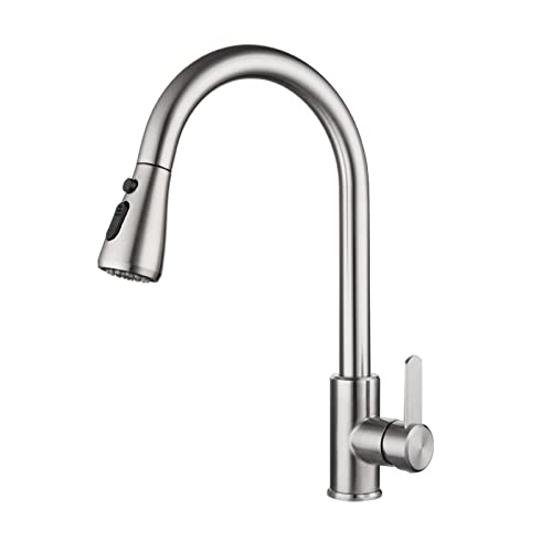 Robinet de cuisine mitigeur noir avec douchette extractible eau chaude et froide