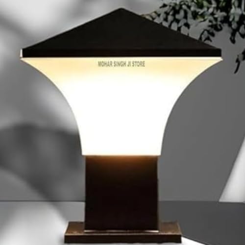 Image of Keypkus Black Metal Outdoor Gate Light for Pillar, Waterproof Modern Boundary (Bulb not Included) Decorative Entrance Light for Home & Garden, Pack of 1