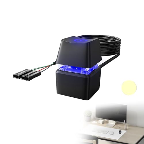🔌【Facile da installare】Adattatore di controllo on off del desktop durante l'installazione, è necessario spegnere il computer e scollegare l'alimentazione,installare POWER SW, POWER LED+,POWER LED- nella posizione corretta e attaccare il nastro biadesivo la scrivania.