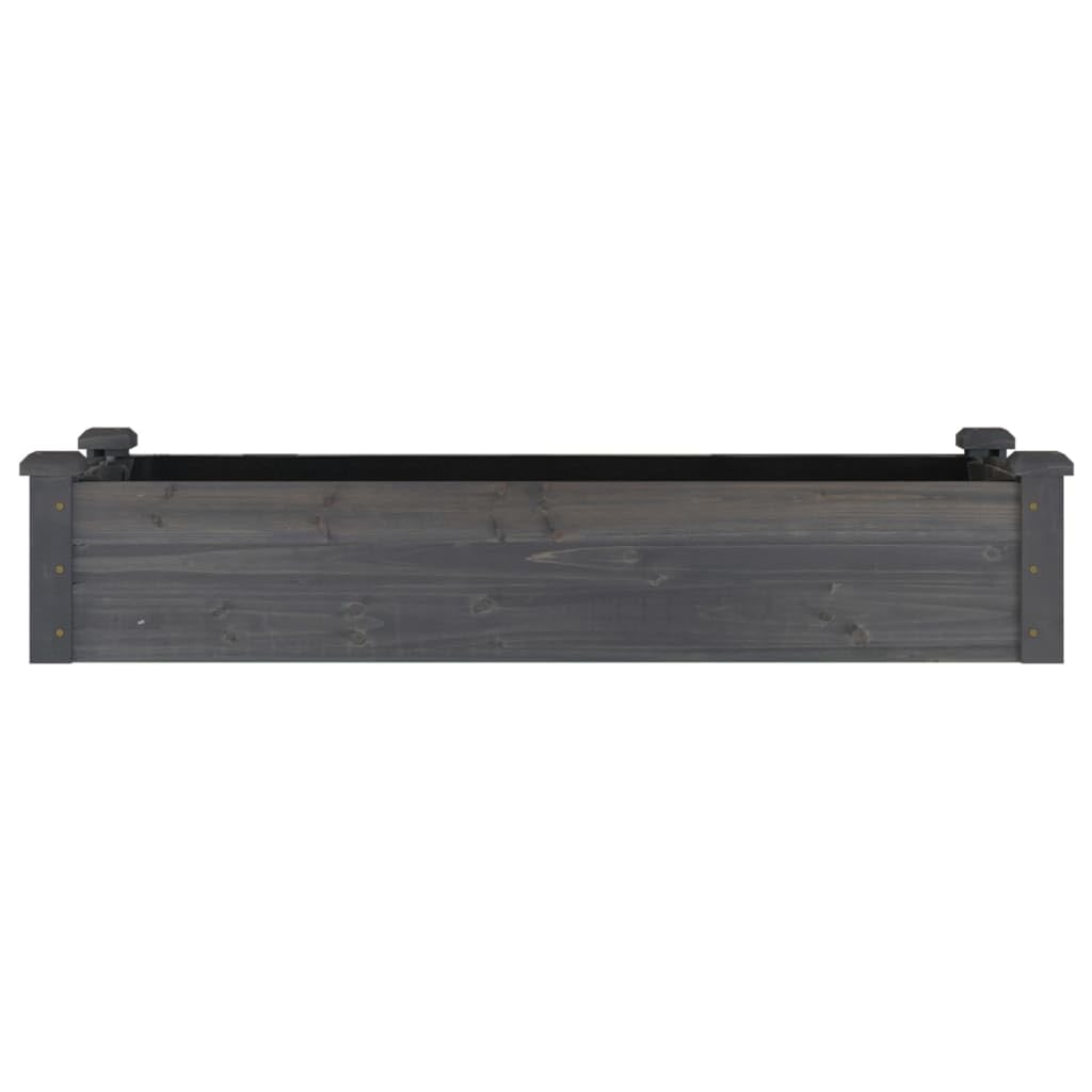 vidaXL Lit surélevé de Jardin Doublure 120x45x25 cm Bois Massif Sapin, lit surélevé, lit de Jardin, lit de légumes, lit de Jardin surélevé