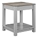 Ameriwood Home  Carver End Table, Gray/Sonoma Oak