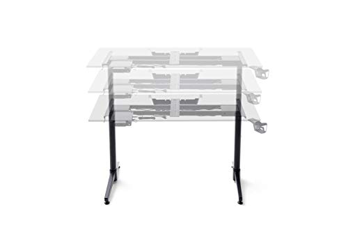 Robas Lund Schreibtisch Gestell elektisch höhenverstellbar DX Racer 7 Gaming Tisch Untergestell, Schwarz, BxHxT 140 x 73-123 x 40 cm