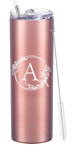 AMZUShome Personalized 20oz Tumbler with Initials