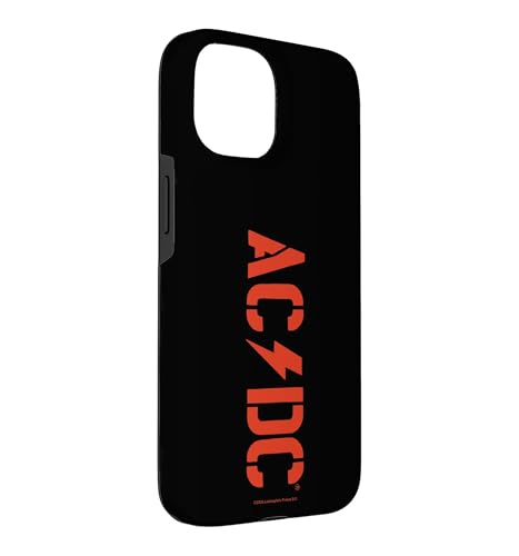 Coque iPhone 15 AC/DC PWR UP évite rayures style rock robuste