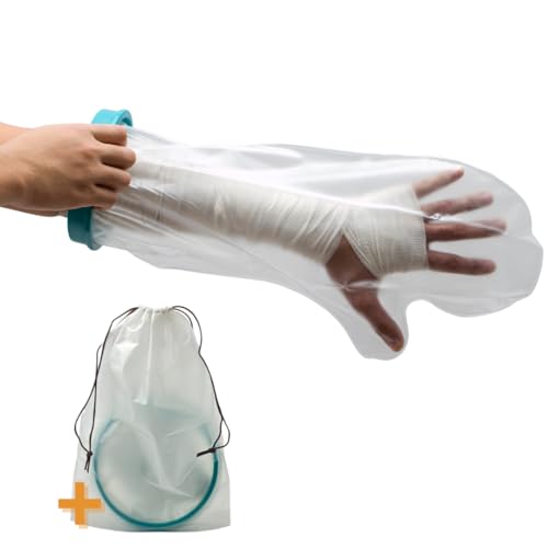 MEDIMINA - Protector Escayola Brazo Adulto (52 cm), Funda para Escayola Brazos, Cubre Escayola Brazo Adulto Unisex para Ducha, Protección Total Impermeable contra el Agua