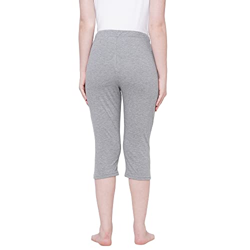 Image of Sweet Dreams Women Solid Cotton Rich Sleepwear /Loungewear Capris