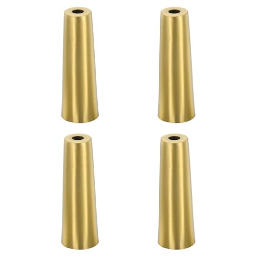 Funda para patas de muebles redondas, 4 topes de metal dorados de 4" para mesa y sofá 2