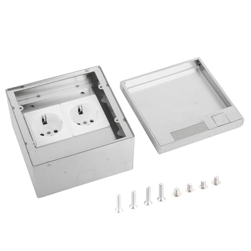Boîte de sortie de sol encastrée double réceptacle pour l'alimentation de bureau