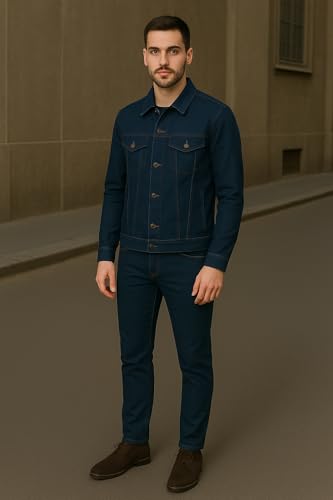 Image of FUNDAY FASHION Regular Wear Full Sleeves Men's Denim Jacket