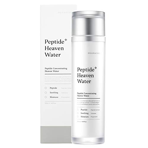 OGANA CELL Peptide Concentrating Heaven Water 4.06 fl.oz. (120ml) - 520ppm Peptide Contained Skin Recovery Calming Effect Facial Toner, Strengthen Skin Barrier for Sensitive Dry & Tough Skin