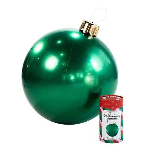 Holiball Inflatable Holiday Ornament Ultimate Indoor/Outdoor Decoration Reusable and Storage Friendly for Weddings Parties Events Team Colors 30 Vintage Green