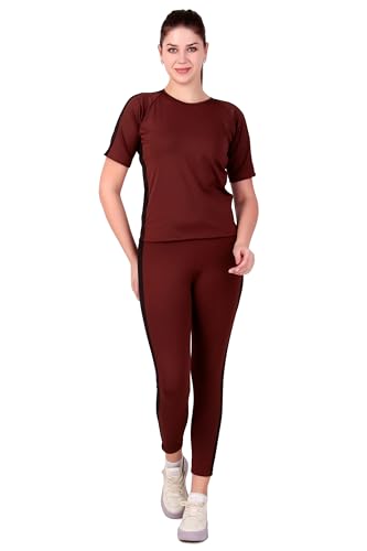 Image of Benzos Women's Body Fitted Gym Running Sports Track Suit | Regular Casual Fit | Track Suit for Girls & Women | Fabric - Polyester Blend