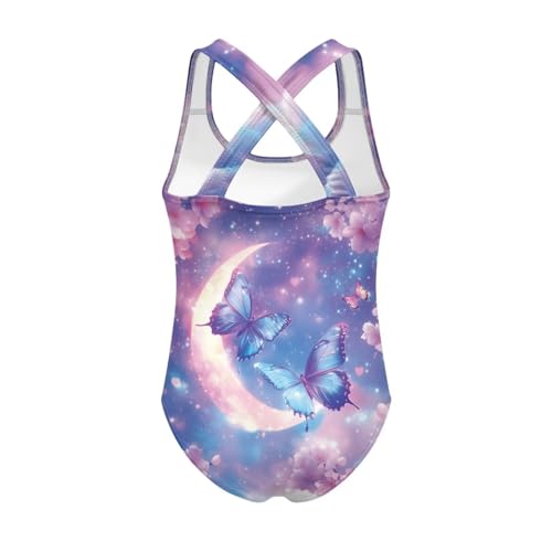 Image of Girls One Piece Swimsuit Teens Cross Back Summer Beach Wear for 5-14Y