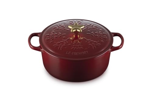 Le Creuset Enameled Cast Iron Holiday Tree Dutch Oven, 4.5 qt., Garnet