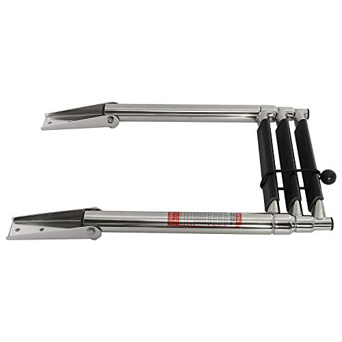 YaeMarine 3 Step Telescoping Boat Ladder - Stainless Marine Drop Ladder With Non-Slip Step (7331S) by YaeMarine - Image 7