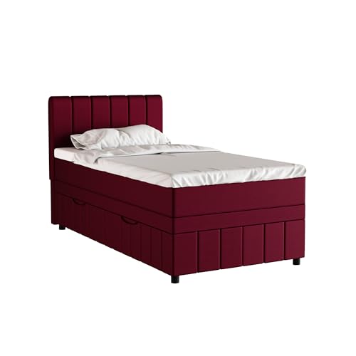 Avalon Boxspringbett 100 x 200 cm Doppelbett mit hochwertiger Bonell-Matratze und Topper, Polsterbett mit Bettkasten, Schlafzimmer, Bequem, Modern, Stilvoll Avalon Boxspringbett 100 x 200 cm Doppelbett mit hochwertiger Bonell-Matratze und Topper, Polsterbett mit Bettkasten, Schlafzimmer, Bequem, Modern, Stilvoll