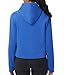 THE GYM PEOPLE Women’s Hoodies Half Zip Long Sleeve Fleece Crop Pullover Sweatshirts with Pockets Thumb Hole Sea Blue