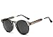 Produktbild FUZHISI Sonnenbrillen Retro Runde Sonnenbrille Damen Herren Transparent Damen Sonnenbrille Herren, grau