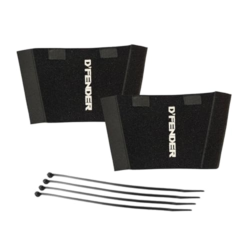 Image of D'FENDER Motorcycle Fork Seal Protectors | Universal-Fit Fork Covers for USD and Conventional Forks | Washable | 1 Set