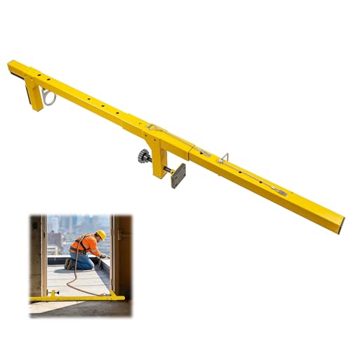 DOLEMODUO Non-Penetrating Anchor Long Roof Safety Adjustable Anchor Between 22 and 50 for Door & Window Portable Fall Protection Anchor for Construction & Home Use
