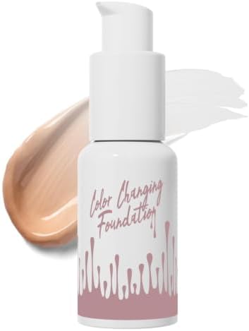 Color-Changing Foundation for Mature Skin, Self-Adjusting Natural Finish, Buildable Light-to-Medium Coverage, Blurs Imperfections & Fine Lines with Hypoallergenic Hydrating All Skin Types, Clear 30ml