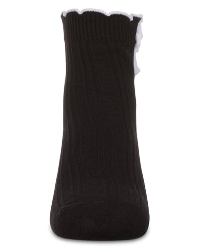 MeMoi Girls' Floral Button Anklet Socks3