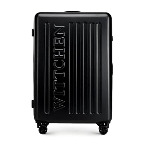 WITTCHEN Urban Line | 76x50x29,5 cm | Großer Koffer Reisekoffer | Funktionaler Koffer ABS-Gepäck Teleskopgriff Zahlenschloss | 4 Doppelrollen |Schwarz