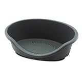 Panier pour Chien, lit pour Chien intérieur/extérieur Coloris Gris - Longueur 95 x Profondeur 70 x Hauteur 29 cm