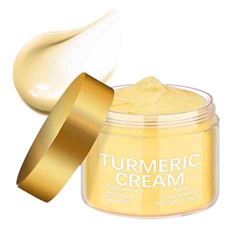 Crema Facial De Cúrcuma | Crema De Cúrcuma Iluminante | Nutrición De La Crema Hidratante Facial Cuidado De La Piel | 1.76 Oz Tamaño | Reduce Las Manchas Oscuras | Hidratación | Perfecto Para Hombres Y