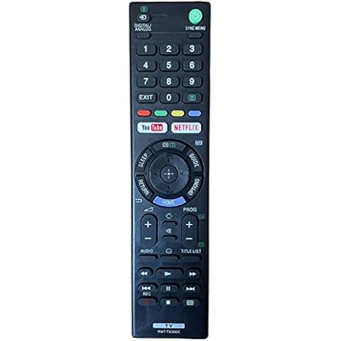 NEW Replacement Sony RMT-TX300E Remote Control fit for sony bravia tv with Netflix and You Tube buttons - No Setup Required Cover