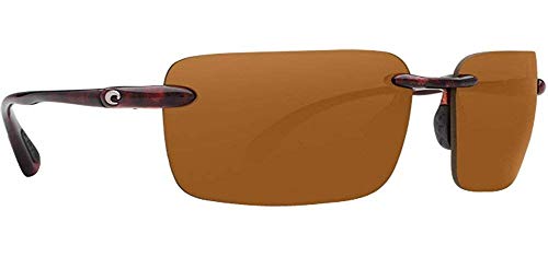 Costa Del Mar Men's Cayan Rectangular Sunglasses, Tortoise/Copper Polarized-580P, 65 mm