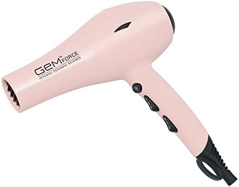 Gem Force Intense Ionic Ceramic Science Hair Dryer (Baby Pink)