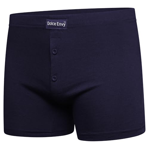 DOLCE ENVY Pack of 5 Men's Boxer Shorts Everyday Comfort Cotton Rich Trunks Underwear Stretch Moisture-wicking and Breathable. (UK, Alpha, S, Regular, Regular, 2 BLACK, 1 NAVY, 1CHARCOAL, 1 GREY) - Image 2