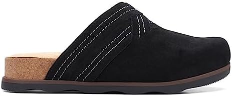 Clarks Women's Brynn Glide Clog, Black Leather, 9 | Image 1